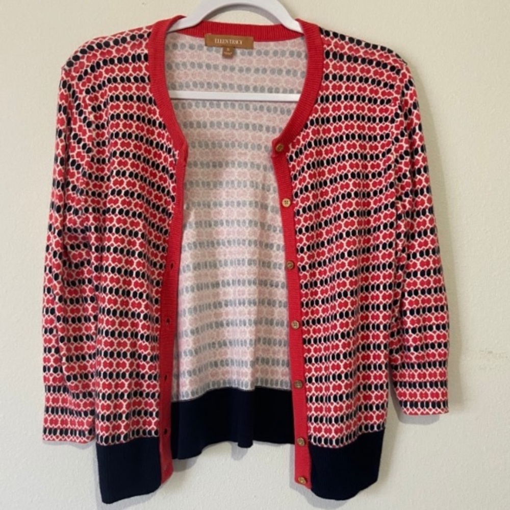 Pink and Navy Cardigan
